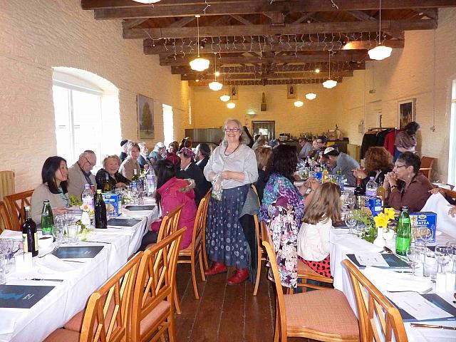 Anne Hearle at the Pesach Seder at Trelissick Gardens