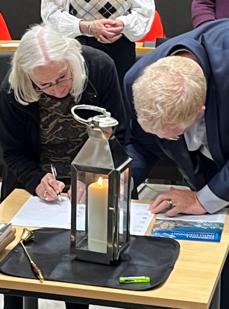 Gay Jewell Signing Faith Covenant