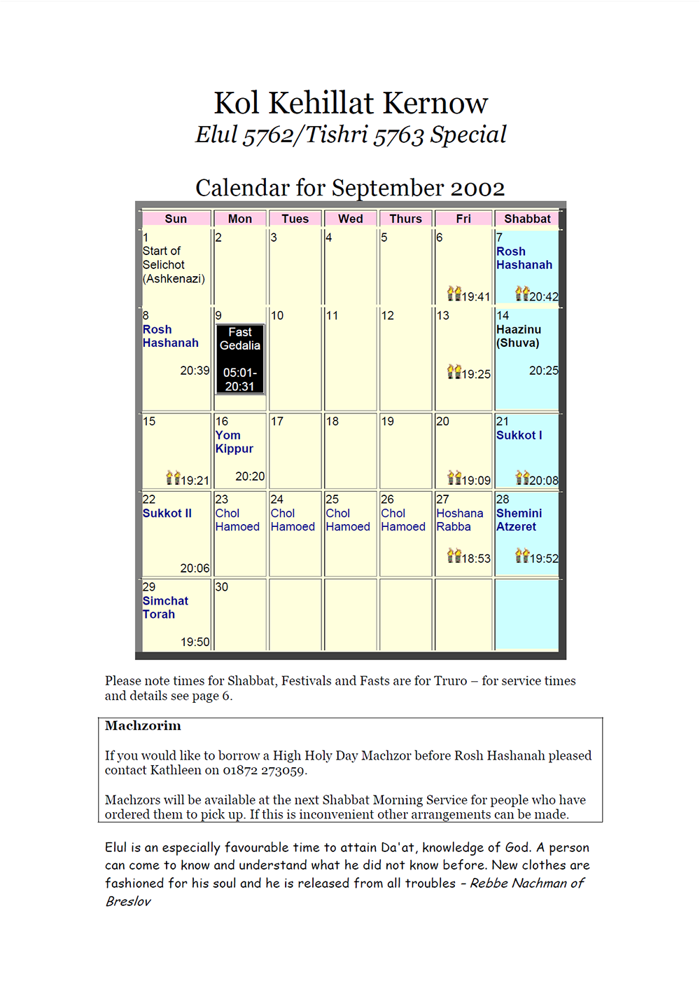 Newsletter cover